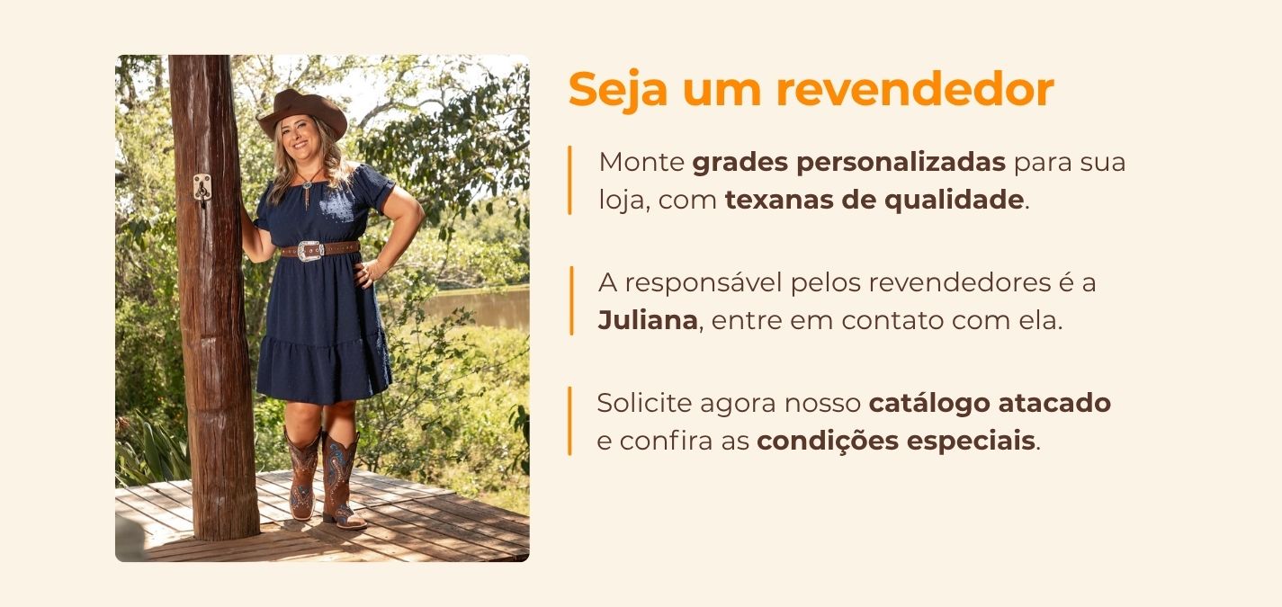 Seja um revendedor 7ESTRIVOS — grades personalizadas com texanas de qualidade